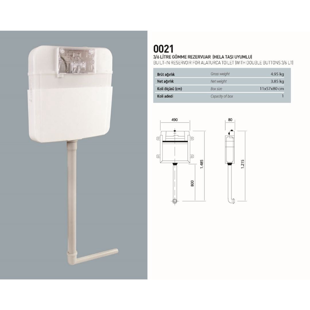 0021 Gömme Rezervuar