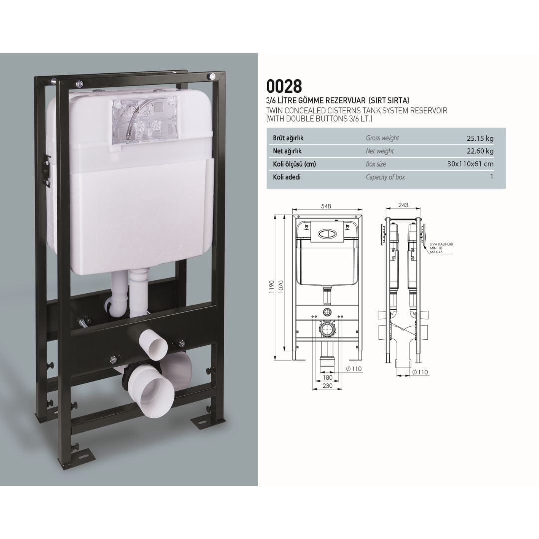 0028 Gömme Rezervuar