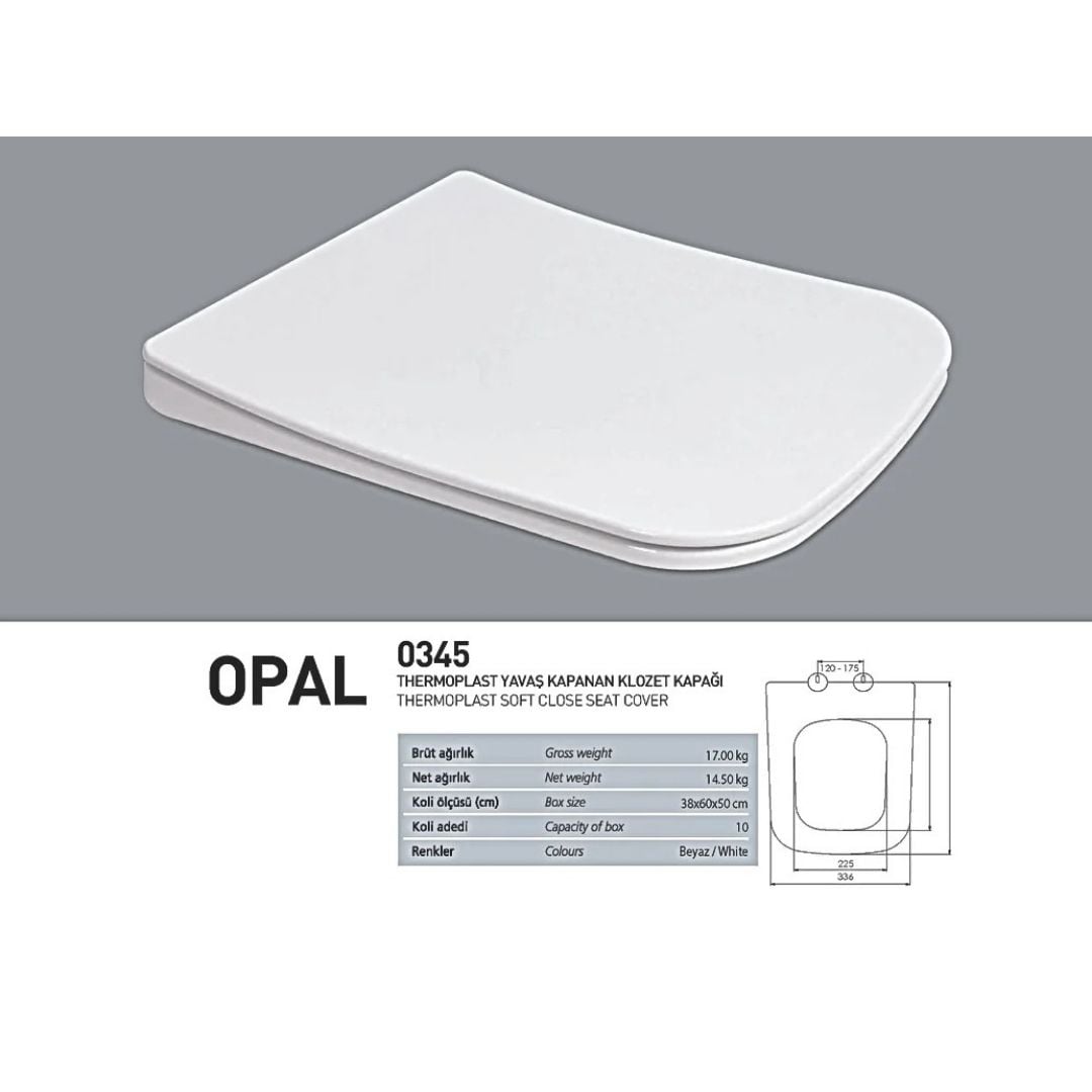 0345 Opal Yavaş Kapanan Klozet Kapağı