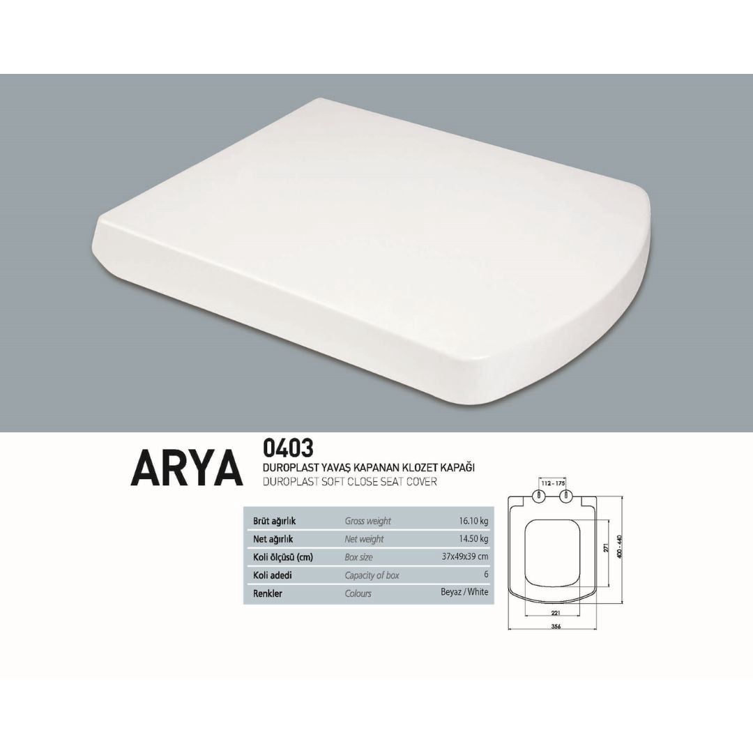 0403 Arya Yavaş Kapanan Klozet Kapağı